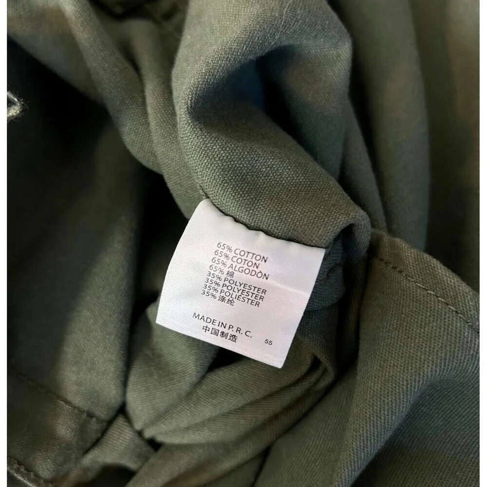 Brandy Melville Stephanie Cargo Shirt Jacket Shacket Army Green Oversized OS - Picture 9 of 9